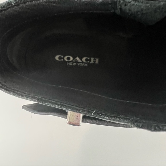 Coach Hewes Safari Black Leather Ankle Boots Size 8 - Picture 9 of 12